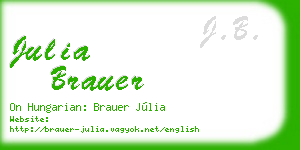 julia brauer business card
