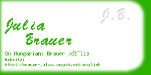 julia brauer business card